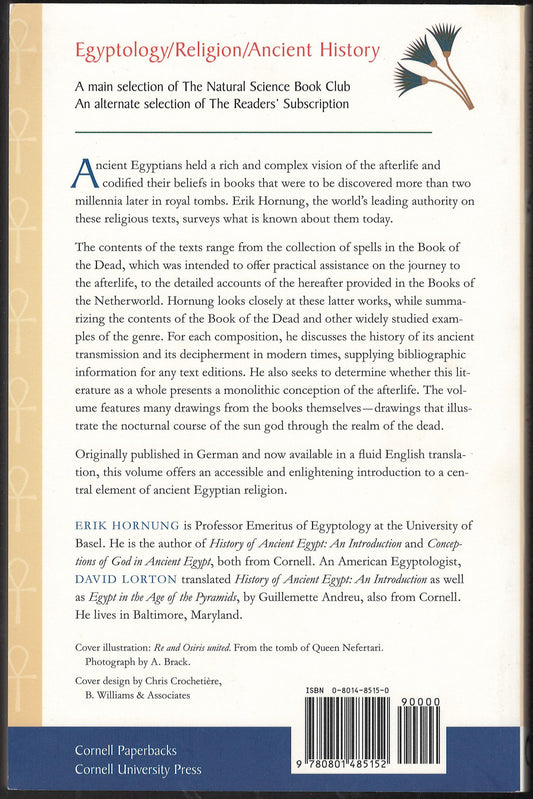 The Ancient Egyptian Books of the Afterlife by Erik Hornung back cover