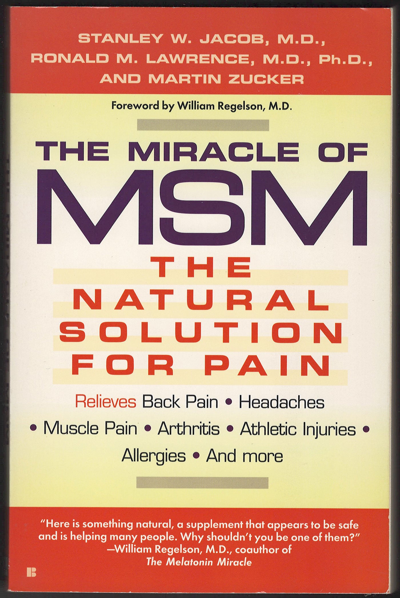 Miracle of MSM:The Natural Solution for Pain front cover