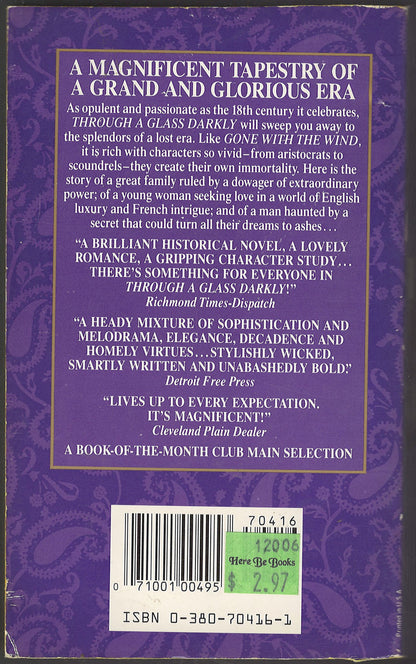 Through a Glass Darkly by Karleen Koen back cover