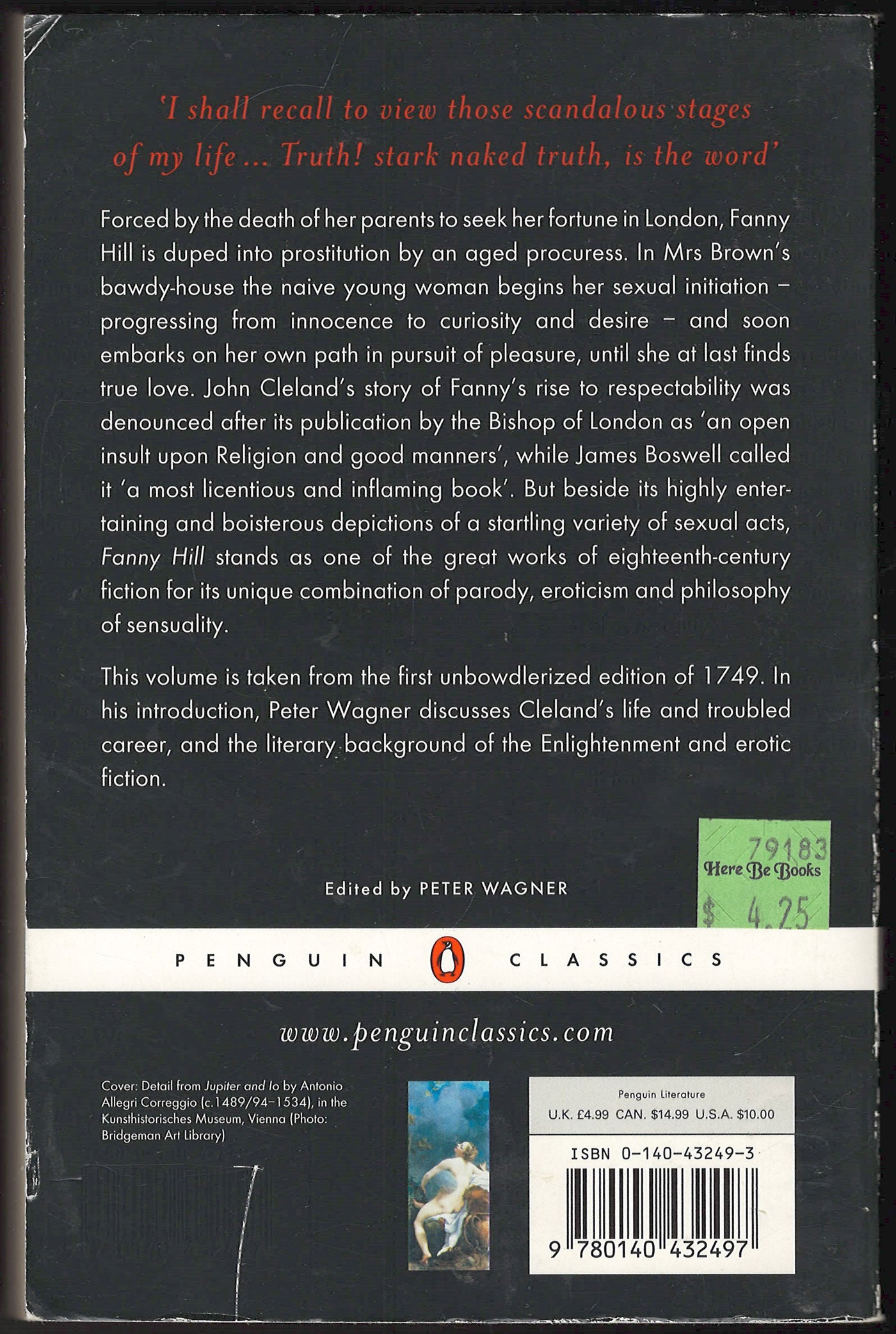 Fanny Hill or, Memoirs of a Woman of Pleasure by John Cleland