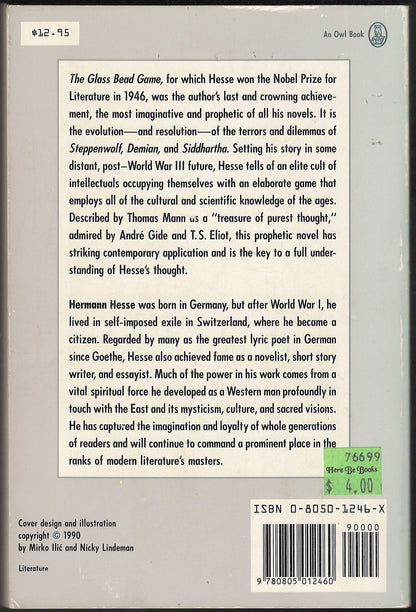 The Glass Bead Game (Magister Ludi) by Hermann Hesse back cover