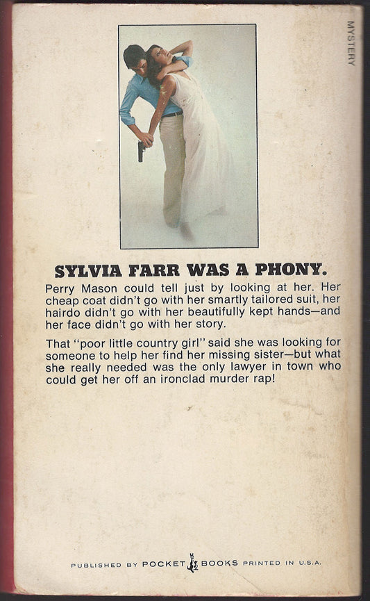 The Case of the Postponed Murder by Erle Stanley Gardner back cover