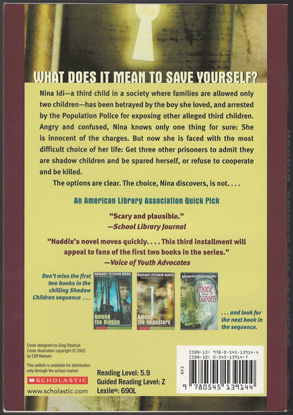 Among the Betrayed by Margaret Peterson Haddix back cover