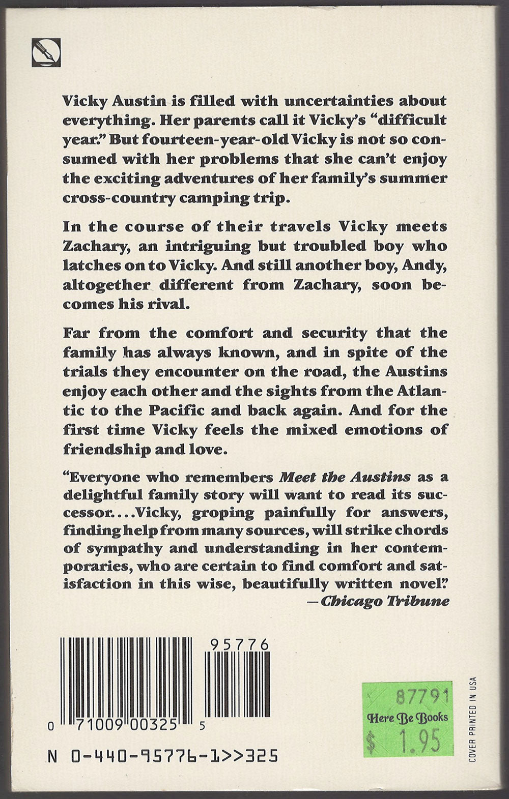 The Moon by Night by Madeleine L'Engle back cover