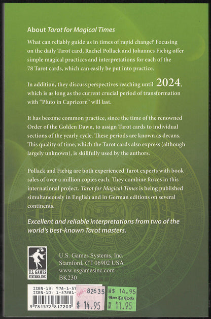 Tarot for Magical Times by Rachel Pollack and Johannes Fiebig back cover