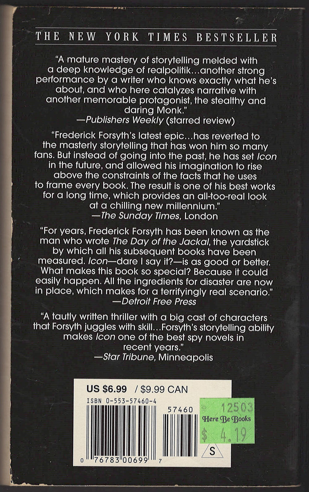 Icon by Frederick Forsyth back cover