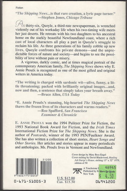The Shipping News by Annie Proulx back cover