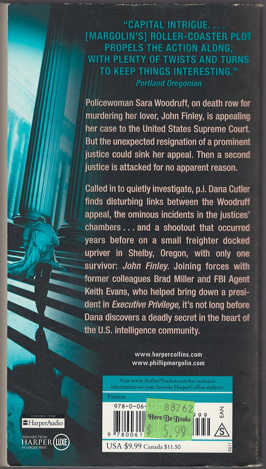 Supreme Justice by Phillip Margolin back cover