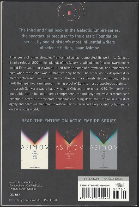 Pebble in the Sky by Isaac Asimov back cover