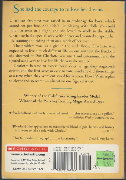 Riding Freedom by Pam Munoz Ryan back cover