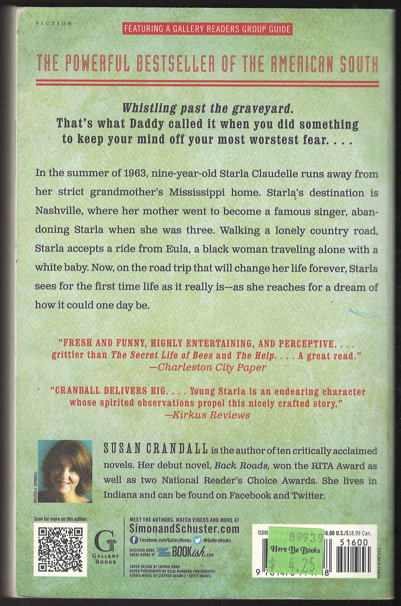 Whistling Past the Graveyard by Susan Crandall back cover