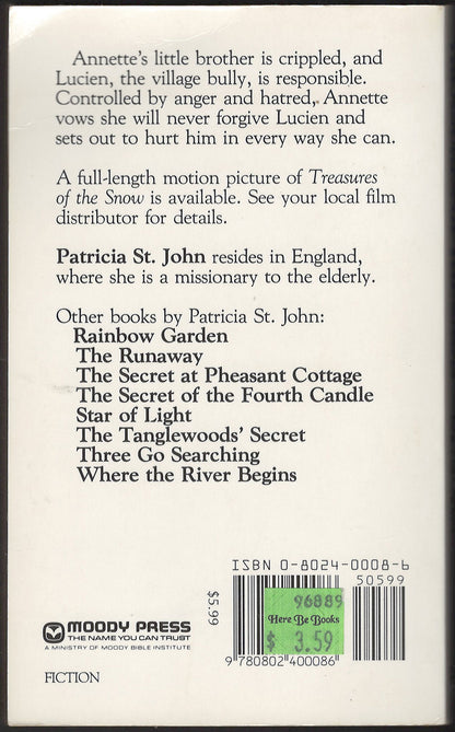 Treasures of the Snow by Patricia St. John back cover