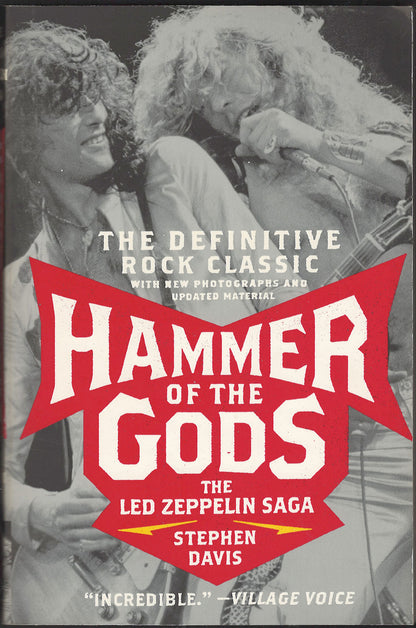 Front cover of Hammer of the Gods with two musicians.