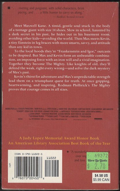 The Mighty by Rodman Philbrick back cover