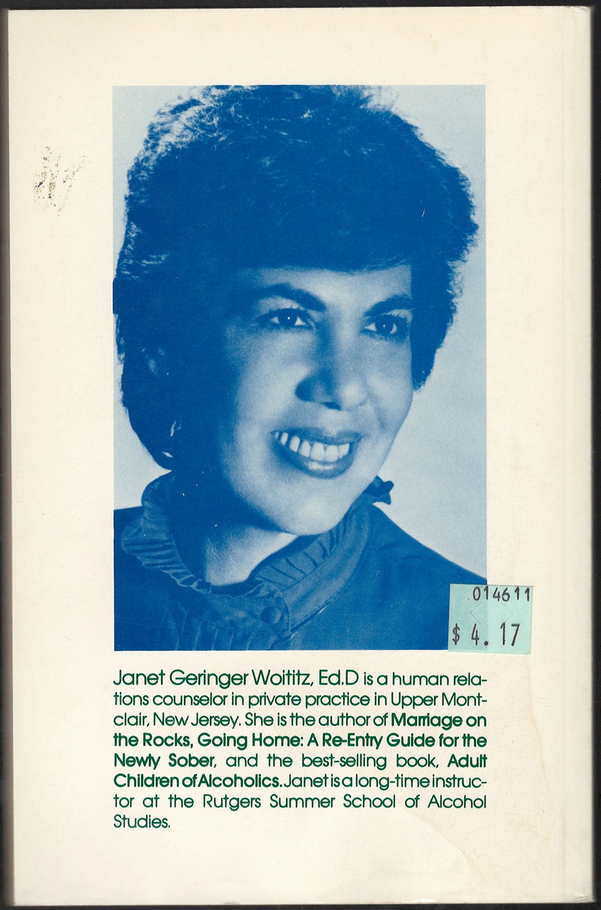 Copy 1 of Struggle for Intimacy by Janet Geringer Waltitz back cover