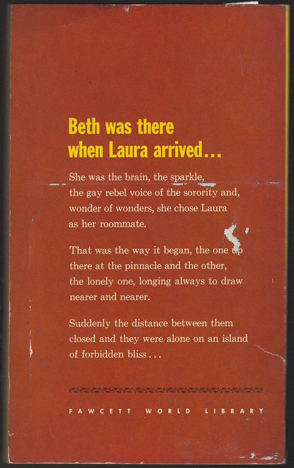 Odd Girl Out by Ann Bannon back cover