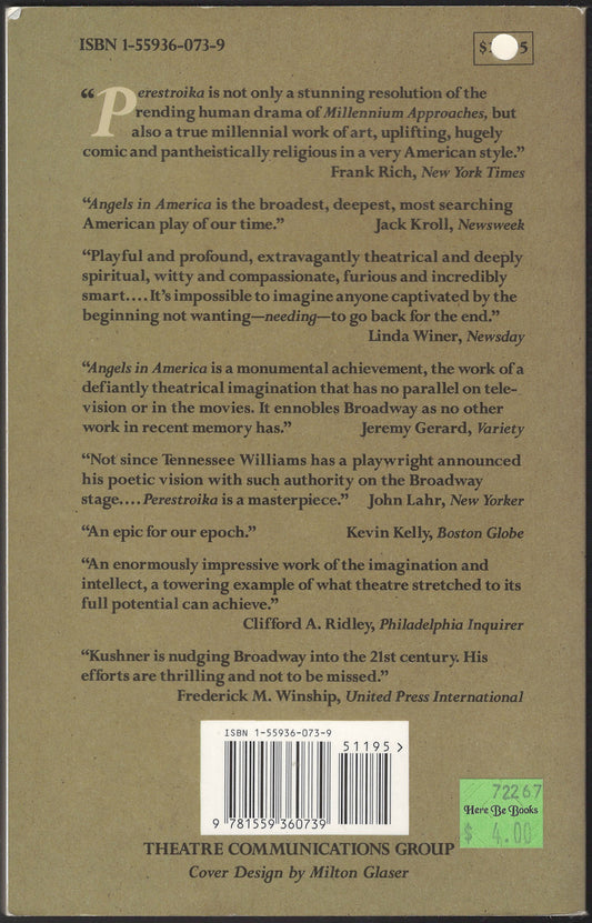 Angels in America, Part Two: Perestroika back cover