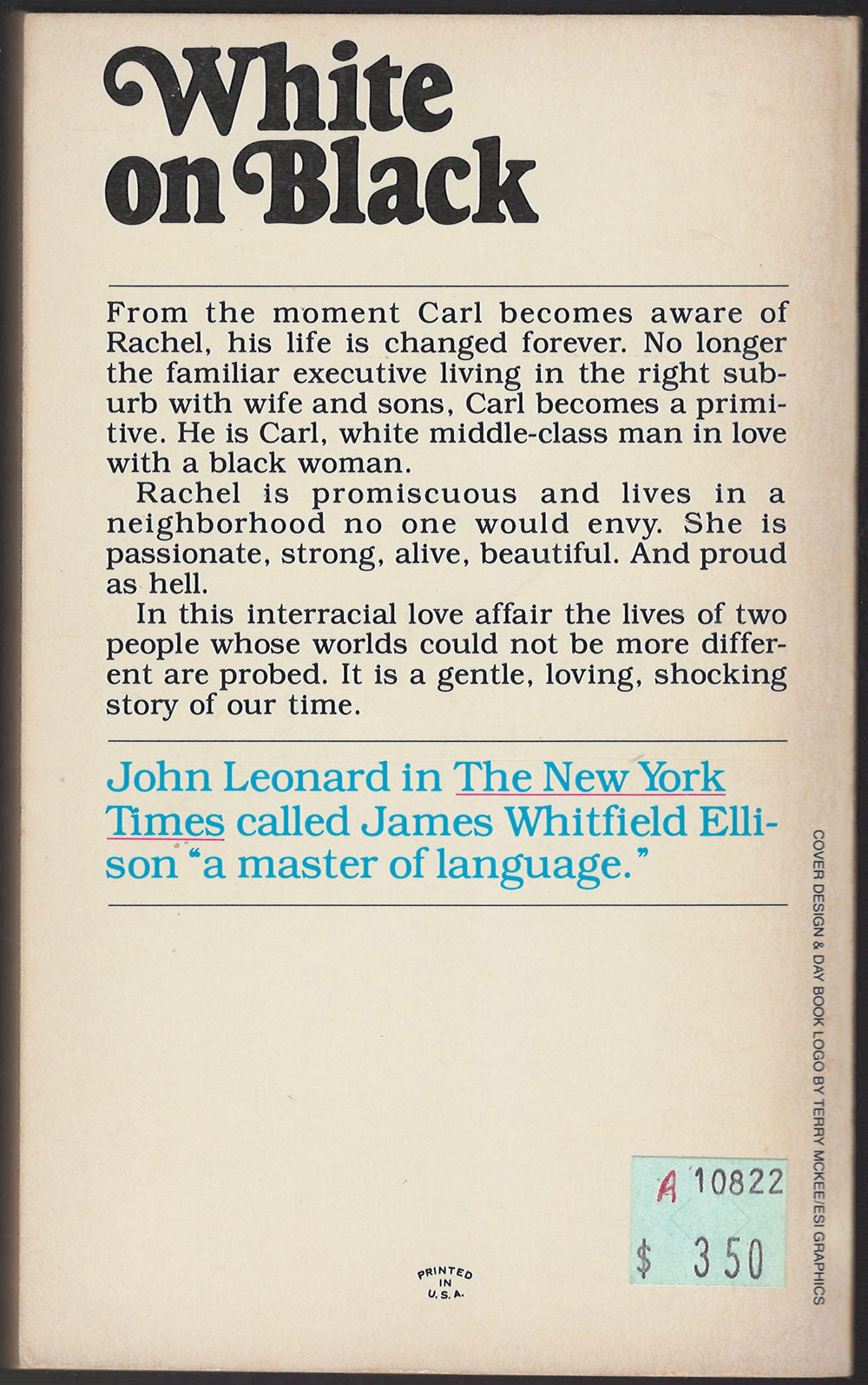 Proud Rachel by James Whitfield Ellison back cover