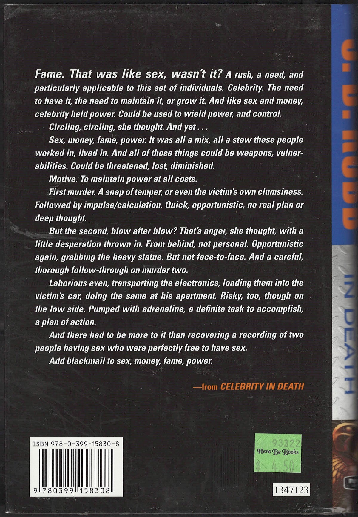 Celebrity in Death by J. D. Robb back cover