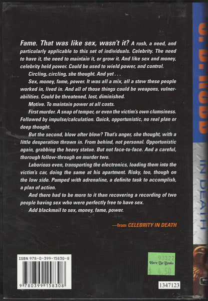 Celebrity in Death by J. D. Robb back cover
