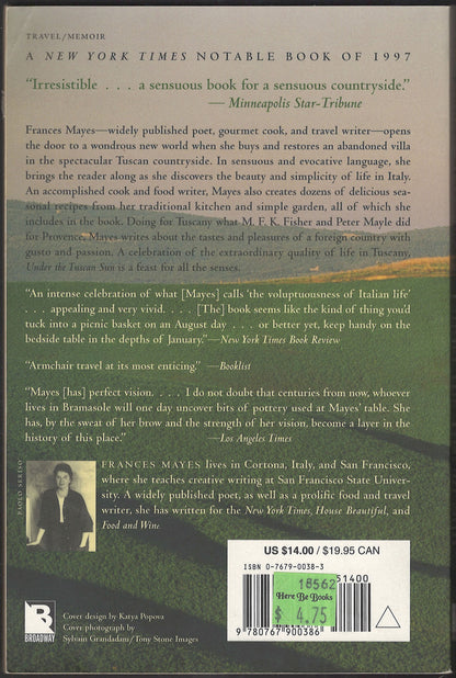 Under the Tuscan Sun by Frances Mayes back cover