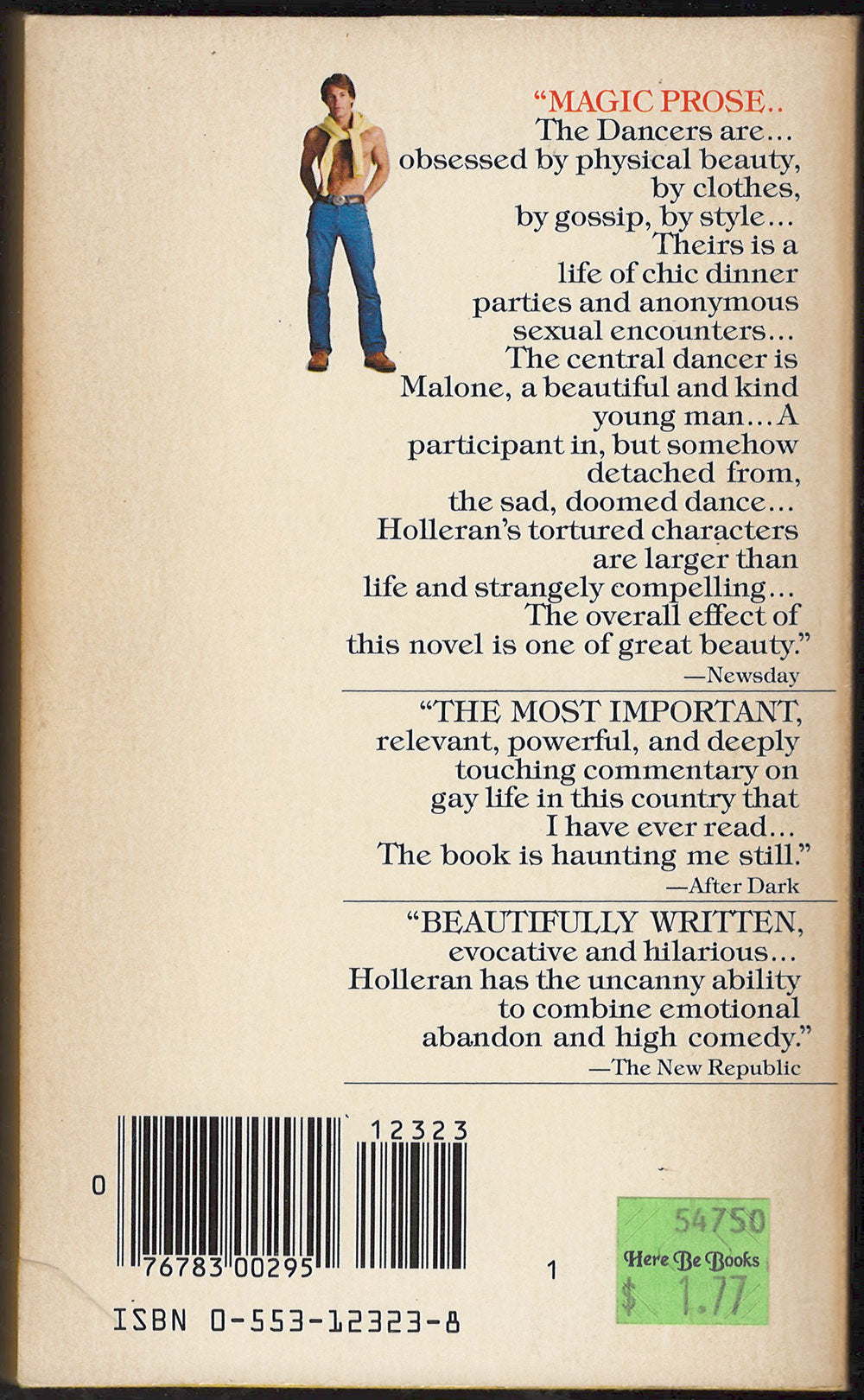 Dancer from The Dance by Andrew Holleran back cover