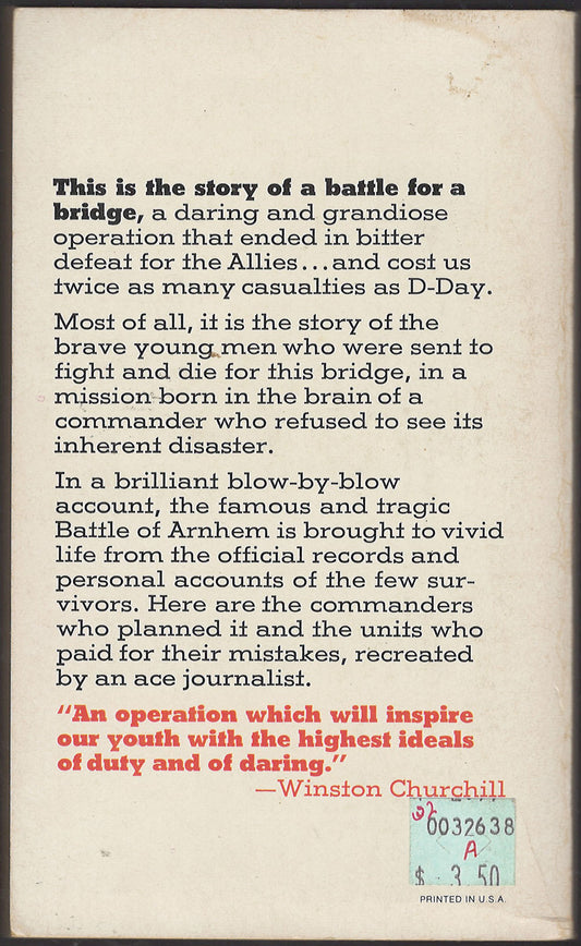A Bridge at Arhnem by Charles Whiting back cover