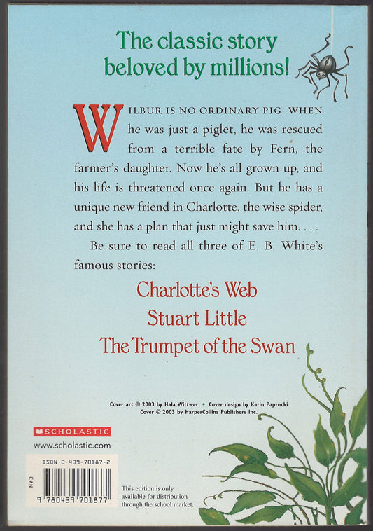 Charlotte's Web by E. B. White back cover