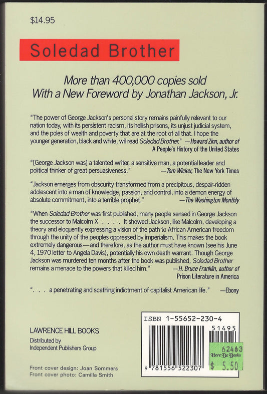 Soledad Brother: The Prison Letters of George Jackson back cover