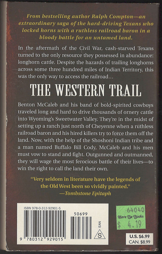 Western Trail by Ralph Compton back cover