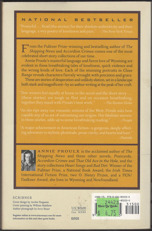 Close Range Wyoming Stories by Annie Proulx back cover