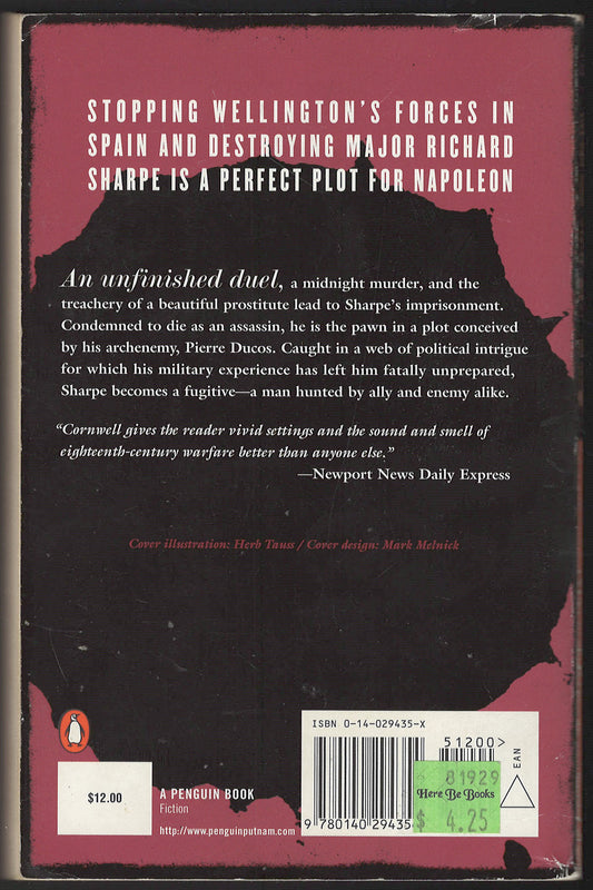 Sharpe's Honor by Bernard Cornwell back cover