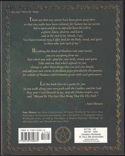 Grimoire for the Green Witch by Ann Moura back cover