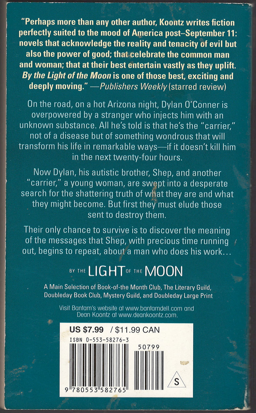 By the Light of the Moon by Dean Koontz back cover