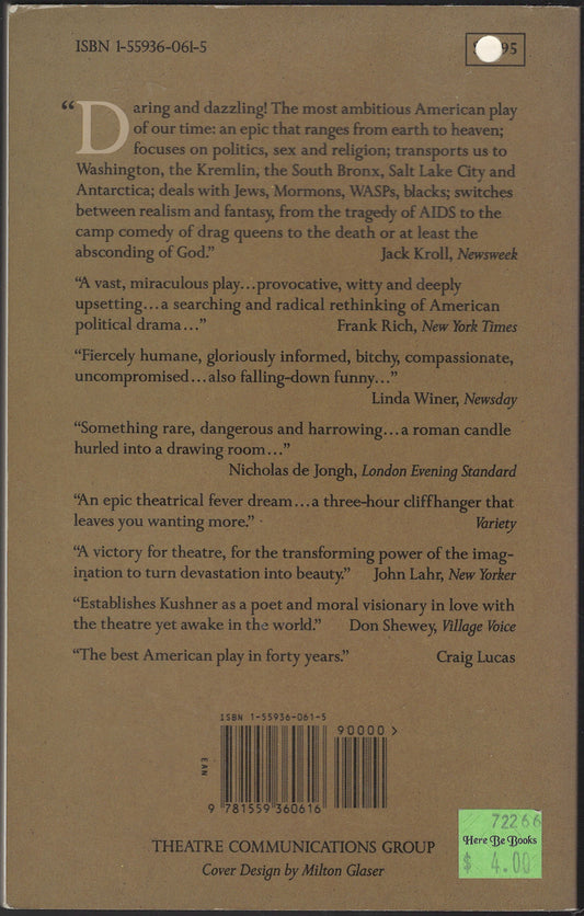 Angels in America, Part One: Millennium Approaches back cover