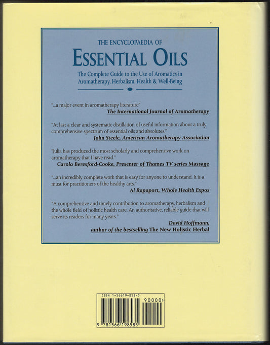 The Encyclopaedia of Essential Oils by Julia Lawless back cover