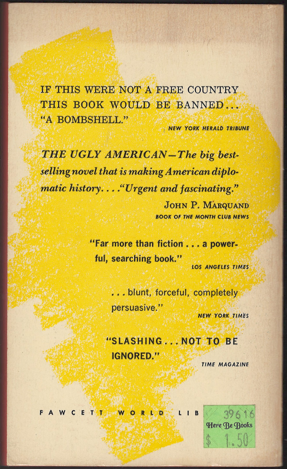 The Ugly American by William J. Lederer and Eugene Burdick back cover