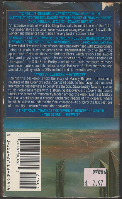 Neverness by David Zindell back cover