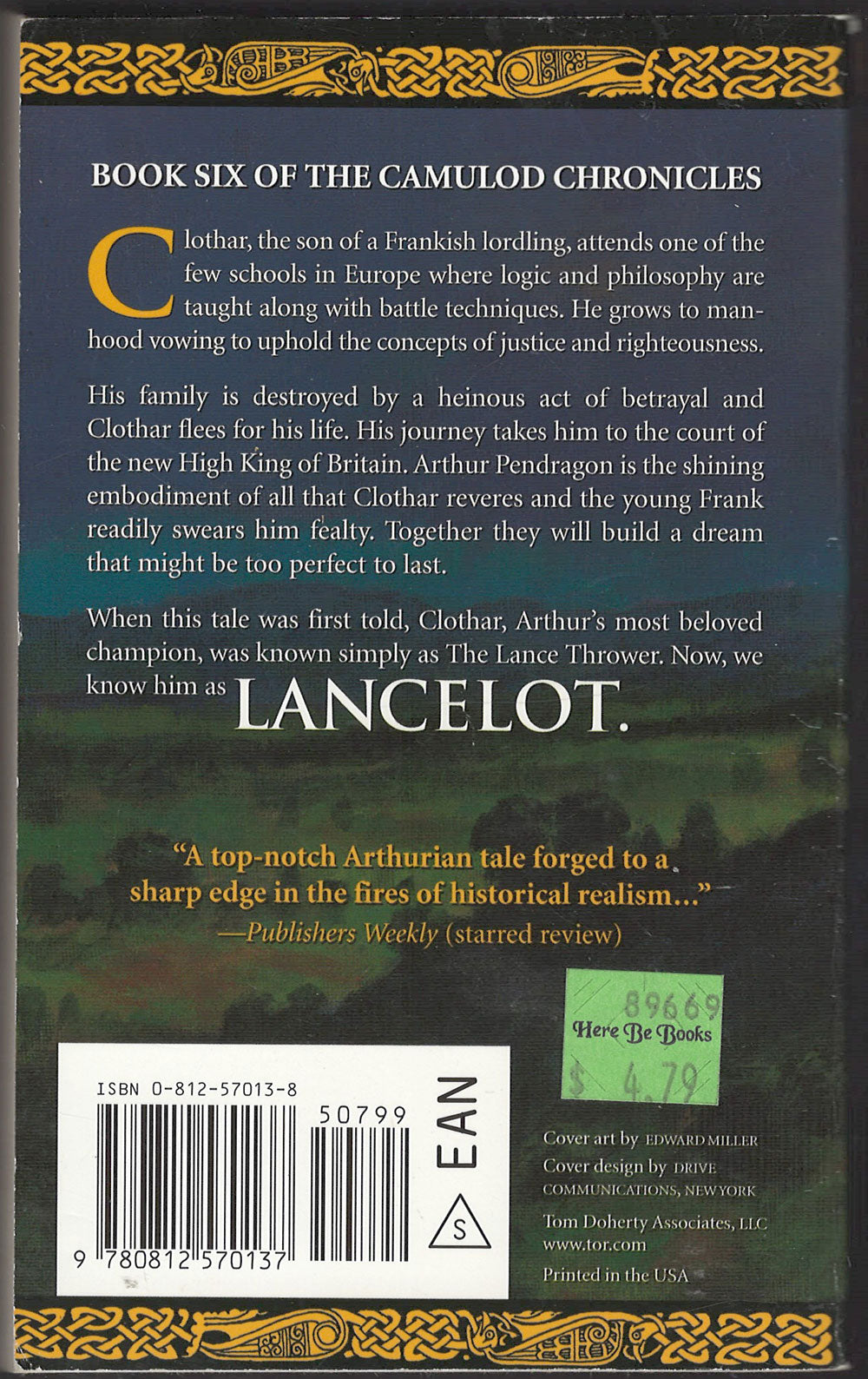 The Lance Thrower by Jack Whyte back cover