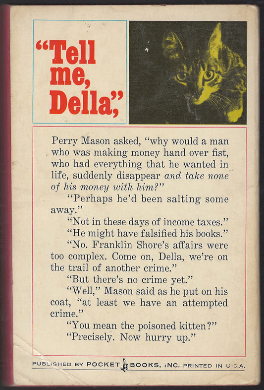 The Case of the Careless Kitten by Erle Stanley Gardner back cover