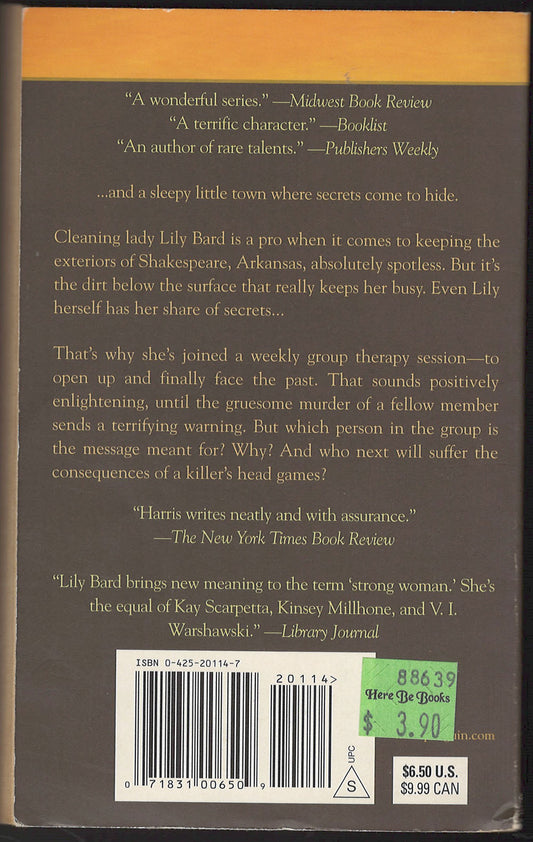 Shakespeare's Counselor by Charlaine Harris back cover