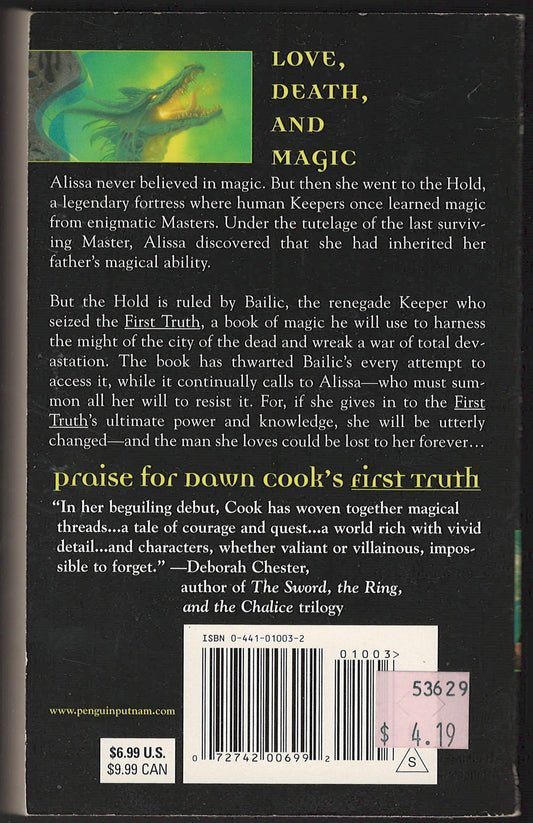 Hidden Truth by Dawn Cook back cover