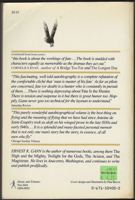 Fate is the Hunter by Ernest K. Gann back cover