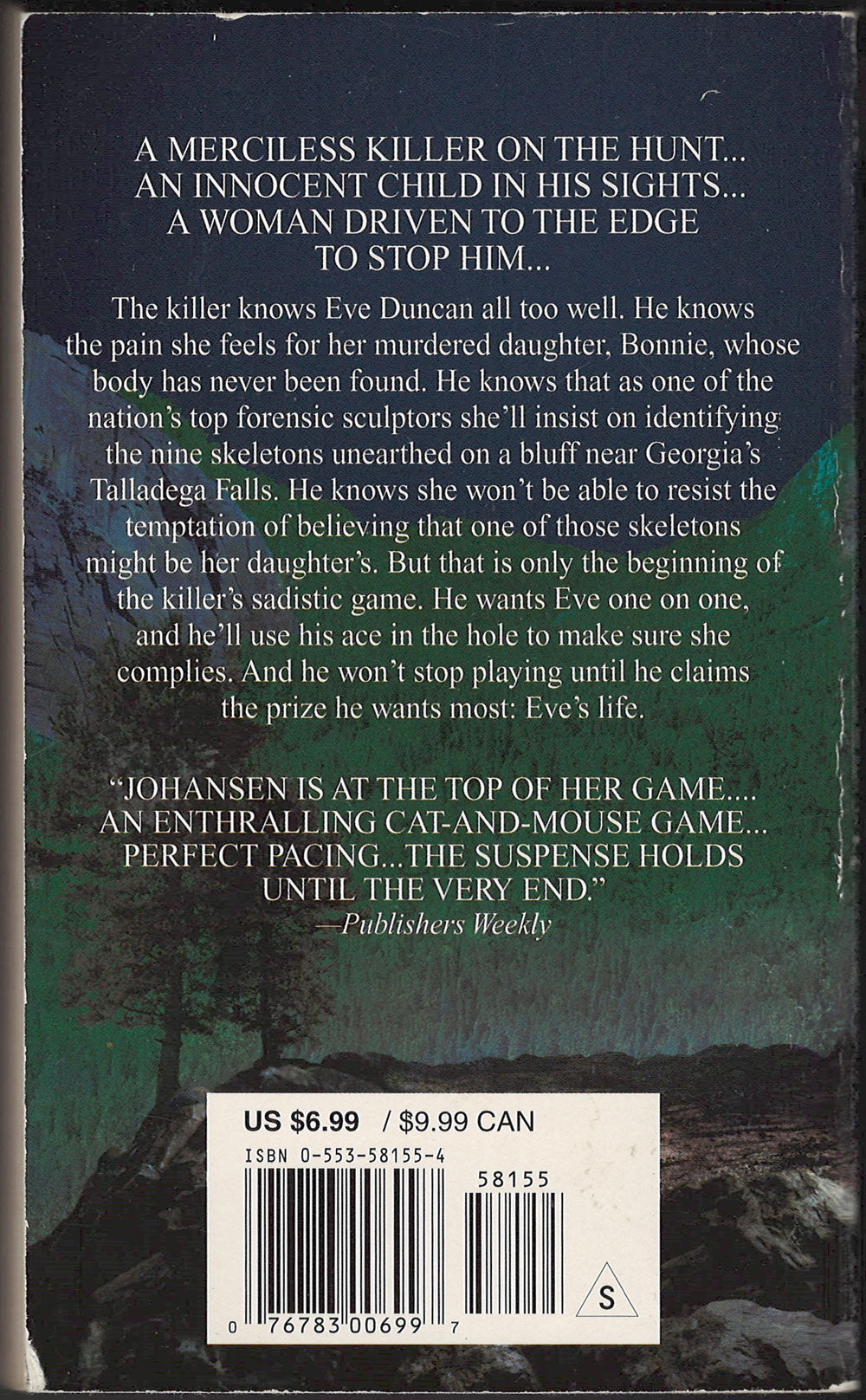 The Killing Game by Iris Johansen back cover