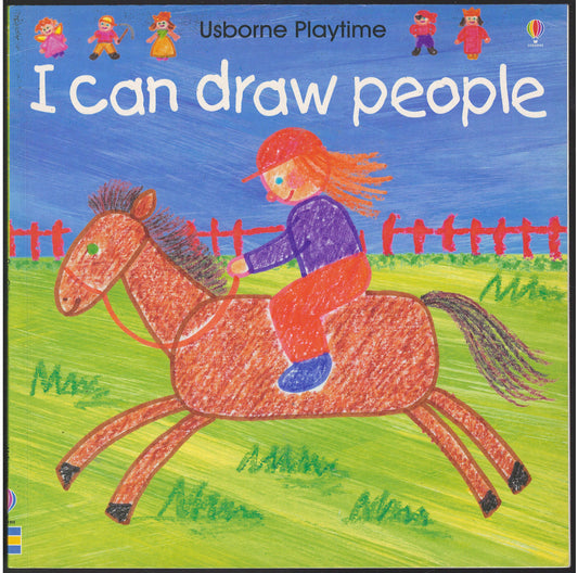 Front cover of I Can Draw People by I  Ray Gibson and Amanda Barlow with a drawing of a person riding a horse.