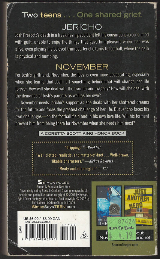 November Blues by Sharon M Draper back cover