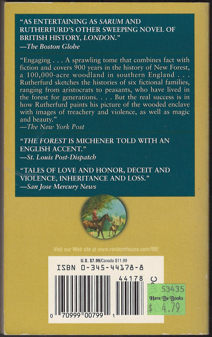 The Forest by Edward Rutherfurd back cover