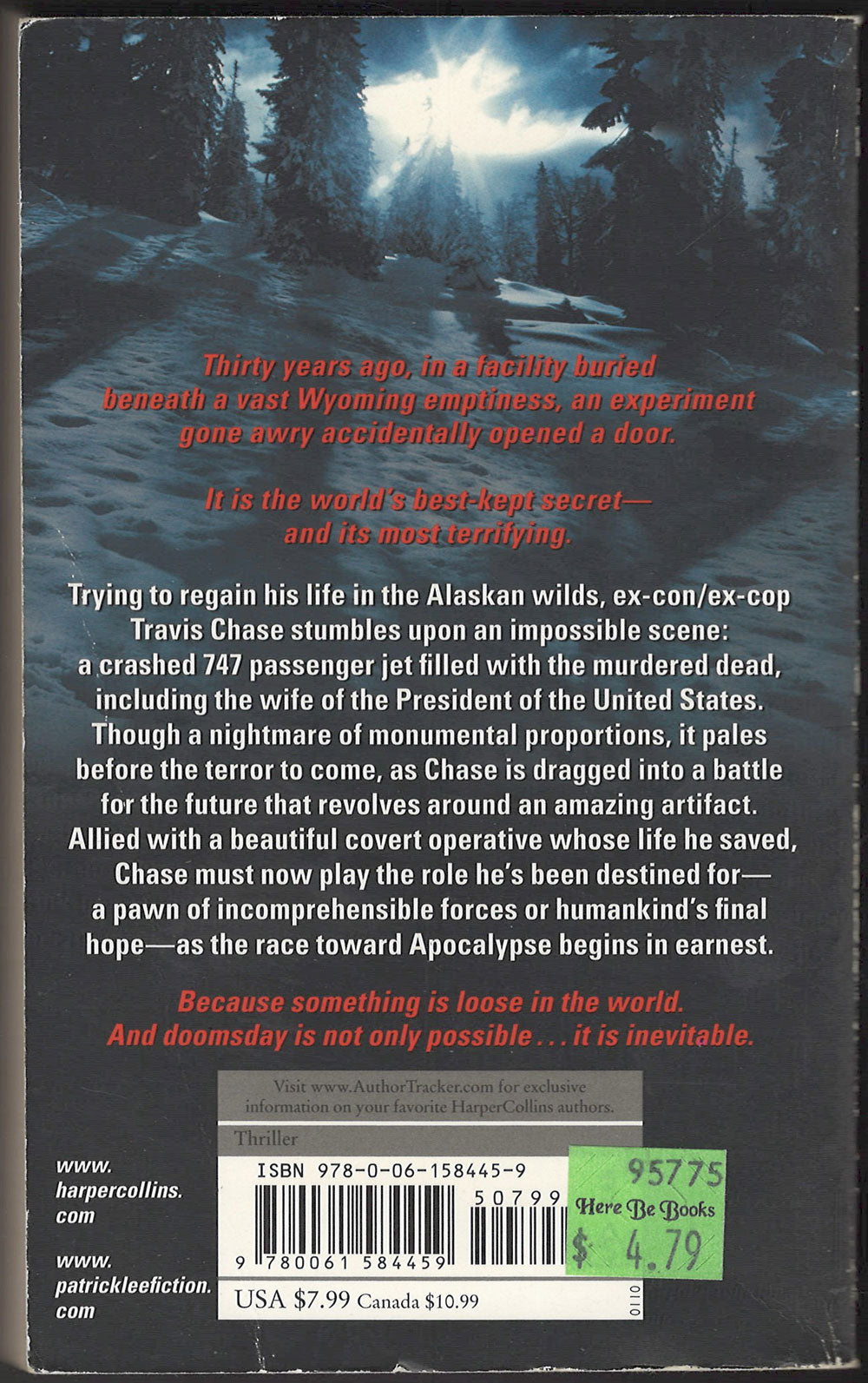 The Breach by Patrick Lee back cover