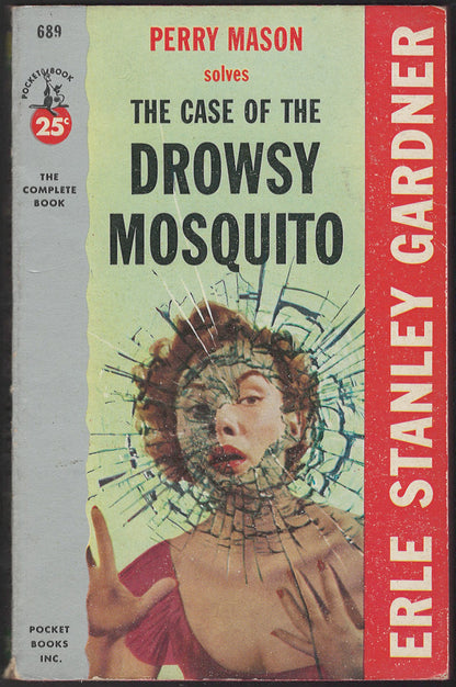 Vintage book cover of The Case of the Drowsy Mosquito by Erle Stanley Gardner front cover