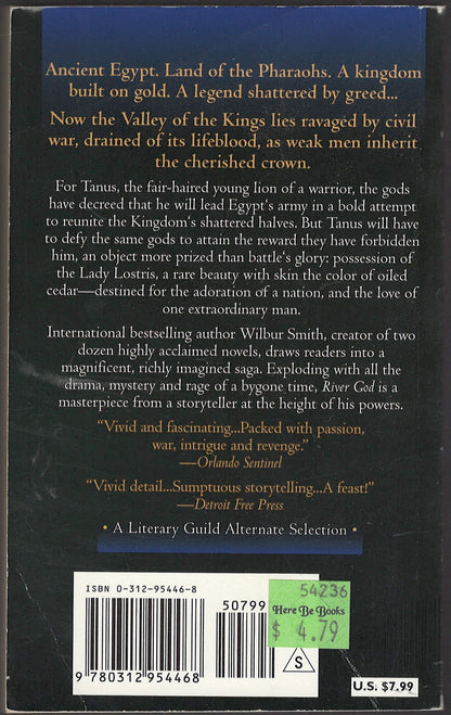 River God by Wilbur Smith back cover
